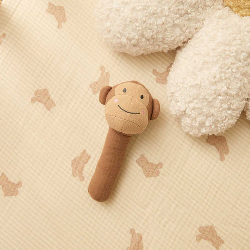 Soft Cotton Monkey Rattle