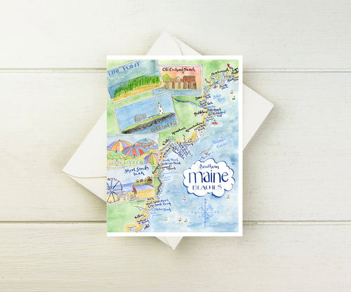 Maine Beaches Note Cards