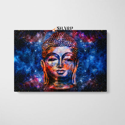 Space Buddha Canvas Wall Art