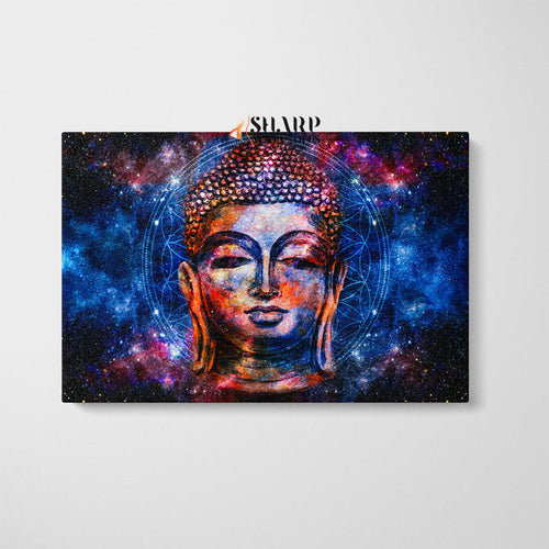 Space Buddha Canvas Wall Art