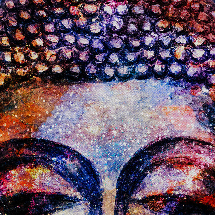 Space Buddha Canvas Wall Art