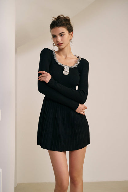 Sparkle Pleated Dress