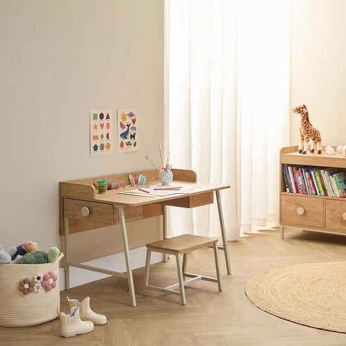 Spotty Craft Table And Stool Set - Cream