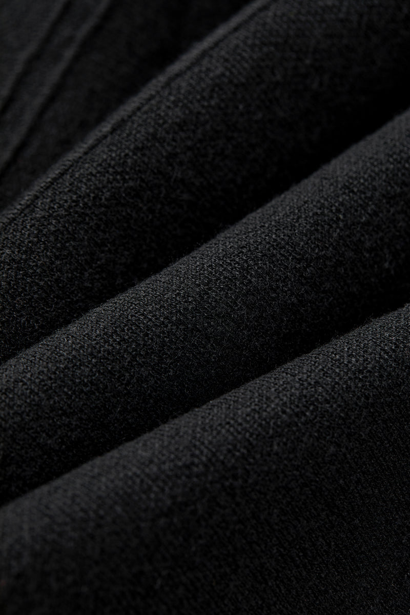 Square neck pearl knit dress