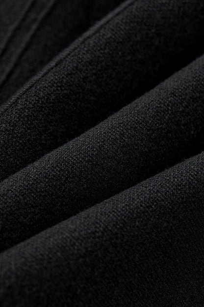 Square neck pearl knit dress