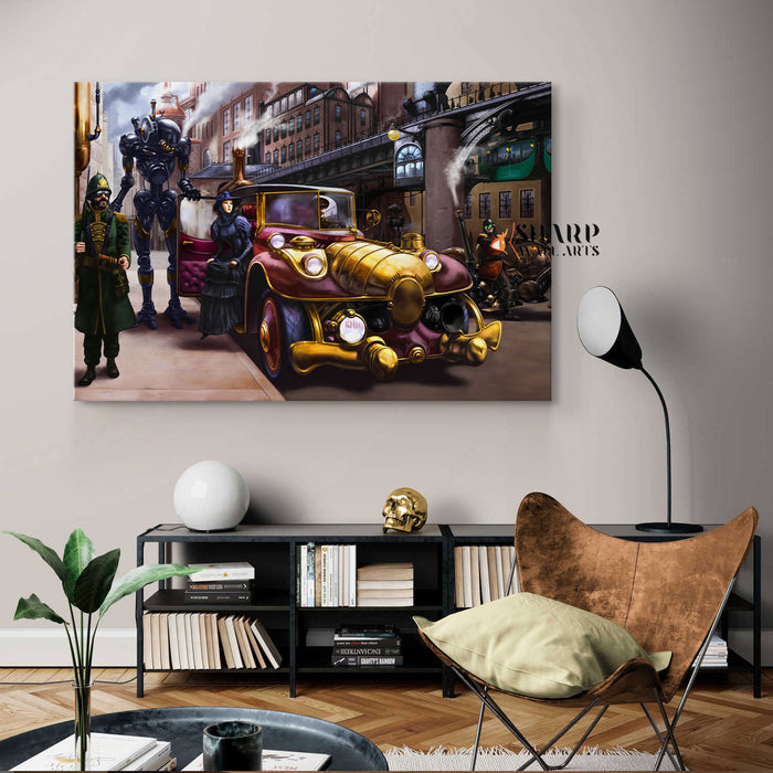 Steampunk Vehicles Wall Art Canvas
