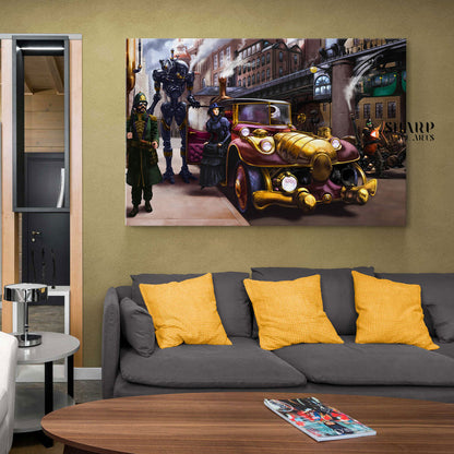 Steampunk Vehicles Wall Art Canvas