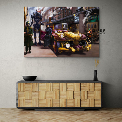 Steampunk Vehicles Wall Art Canvas