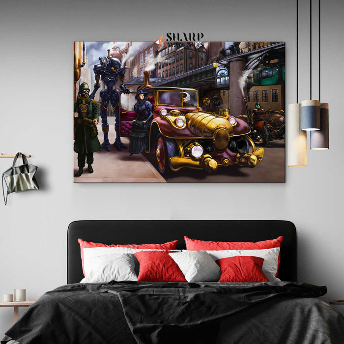 Steampunk Vehicles Wall Art Canvas