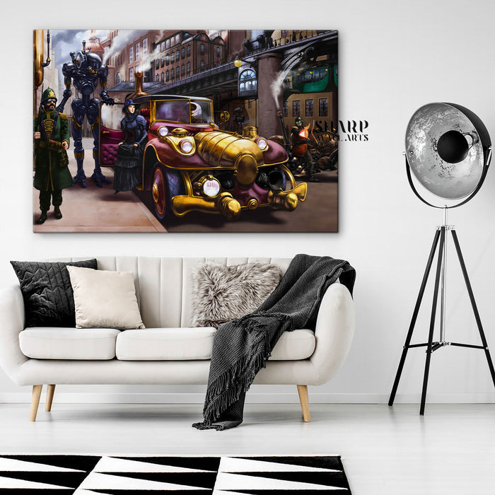 Steampunk Vehicles Wall Art Canvas