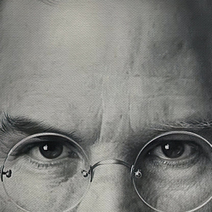 Steve Jobs With Bubble Gum Wall Art Canvas