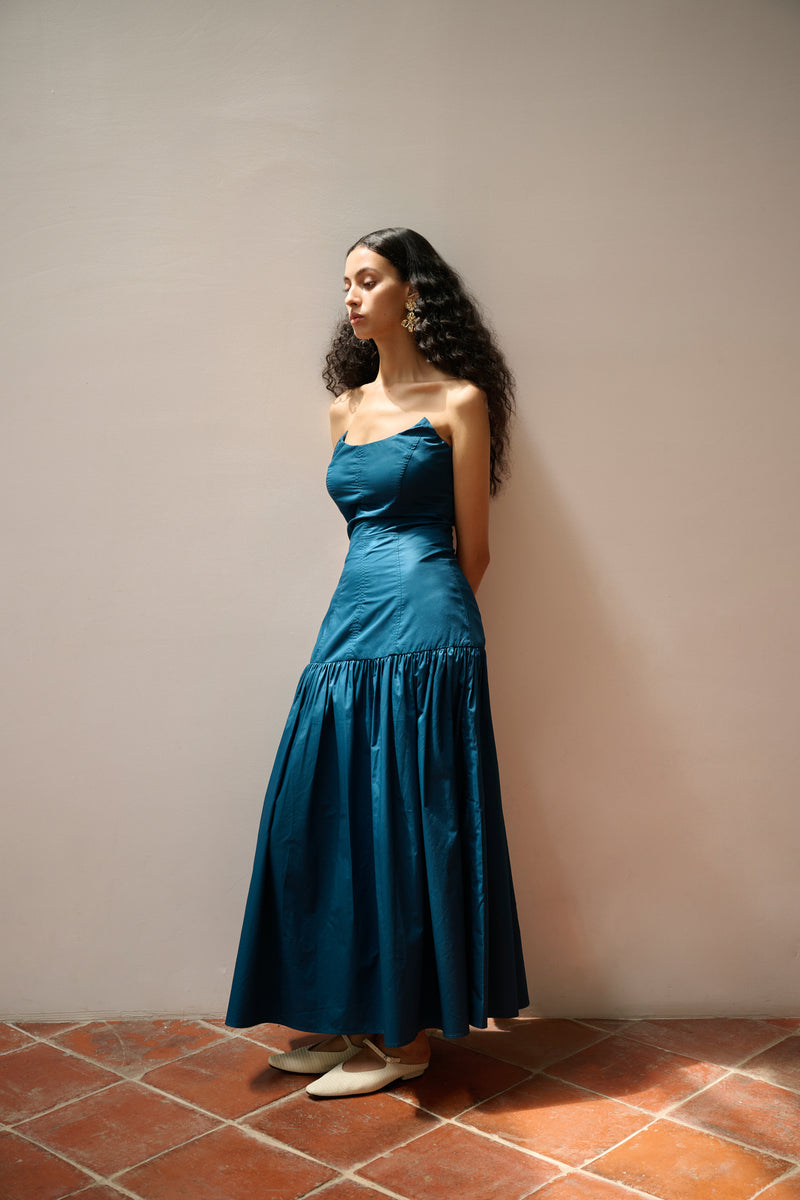 Strapless maxi dress