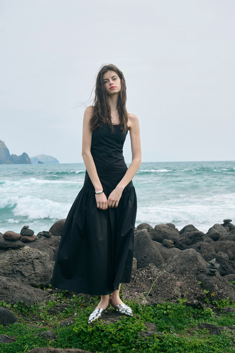 Strapless maxi dress