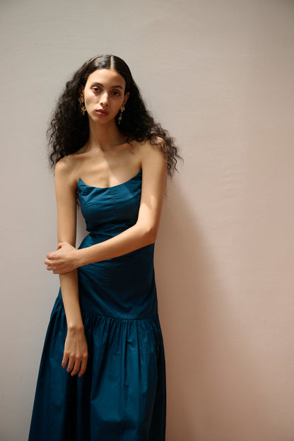 Strapless maxi dress