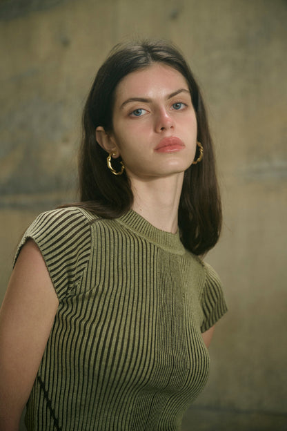 Striped slim fit top