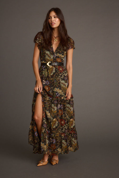 Floral maxi dress with elegant accents, a sundance dresses standout.