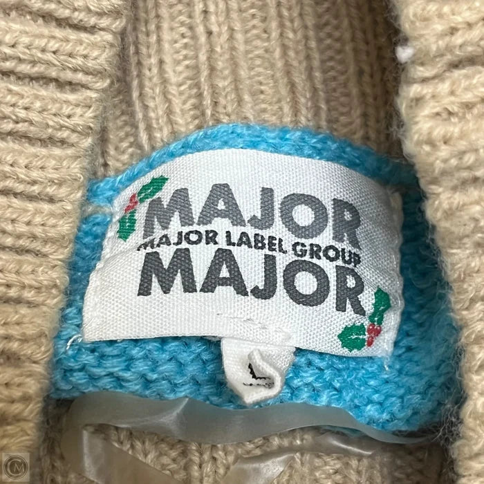 Sweater By Major Label In Blue & Tan, Size: L
