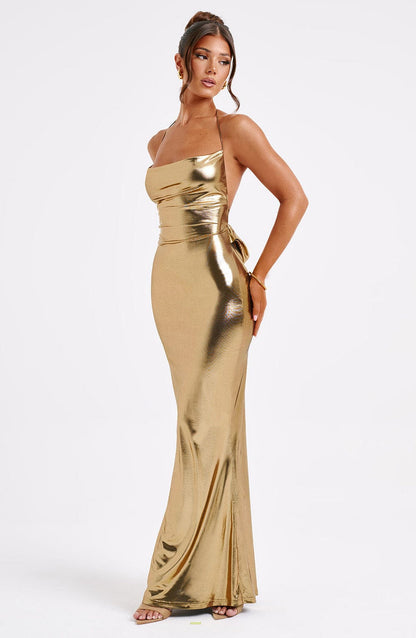 Talisa Maxi Dress - Gold Dress Babyboo Fashion Premium Exclusive Design