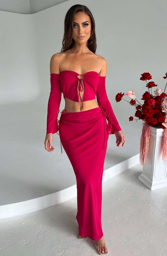 Tana Maxi Skirt - Pink Skirt XS Babyboo Fashion Premium Exclusive Design