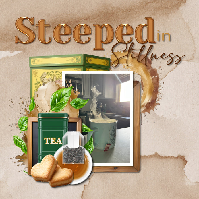 Cozy up your digital scrapbooking pages with these realistic tea-inspired embellishments, papers, and clusters. Great for tea shops, time with girlfriends, afternoon tea, vacations to Asia, China, Japan, and more! Embellishments include apron, cookie, hearts, bread, loaf, pound cake, bakery, baked goods, hot tea, ice tea, iced tea, bubble tea, boba tea, stool, cafe, cup lid, tea shop, ginger, honey, honey dipper, honey spoon, tea infuser, hot water heater pot, pitcher, Japanese tea cups, Japanese Tea House.