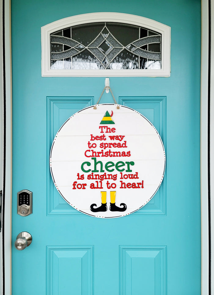 The Best Way to Spread Christmas Cheer Door Hanger