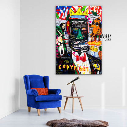 The King Of Famous Pop Art Canvas
