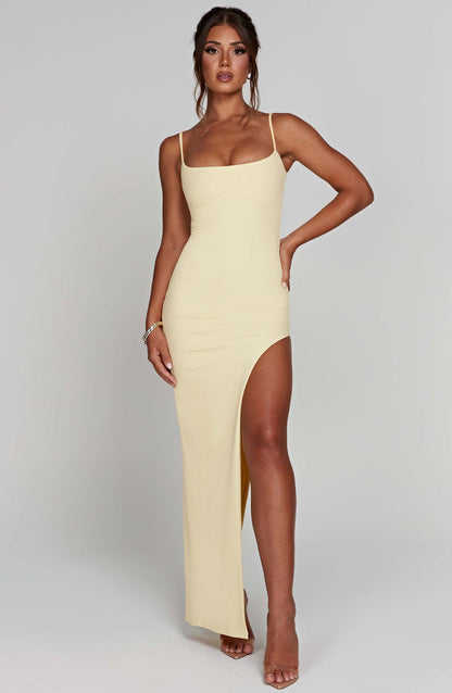Tiarne Maxi Dress - Lemon Dress Babyboo Fashion Premium Exclusive Design