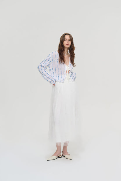 Tie front lightweight cardigan