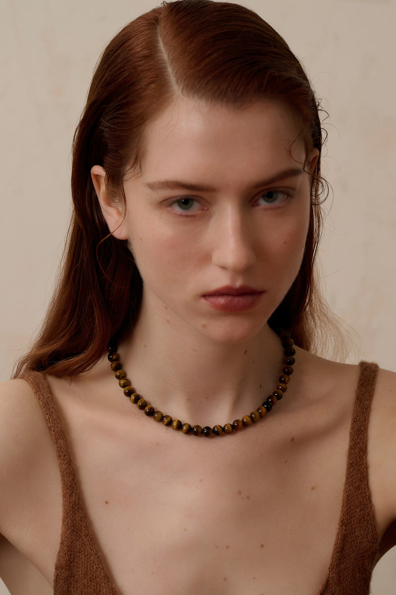 Tiger’s eye energy gem necklace