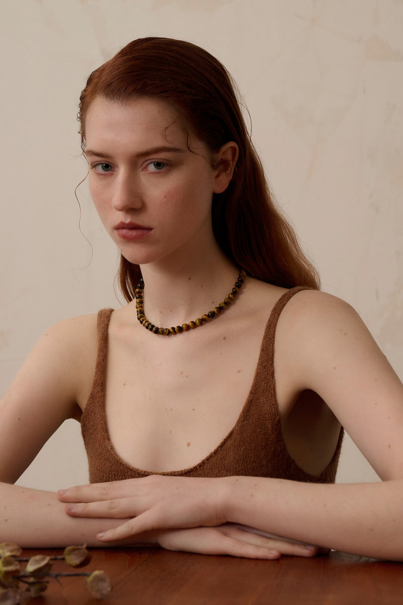 Tiger’s eye energy gem necklace