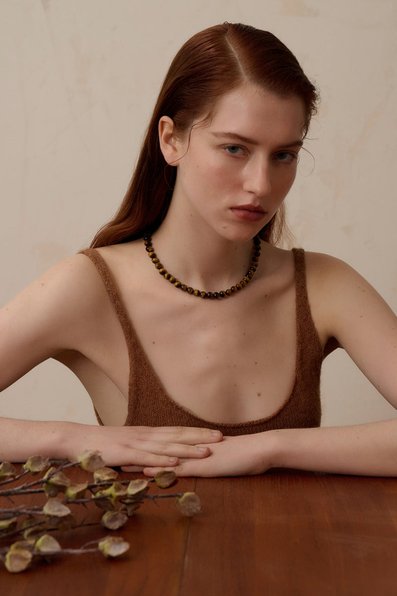 Tiger’s eye energy gem necklace
