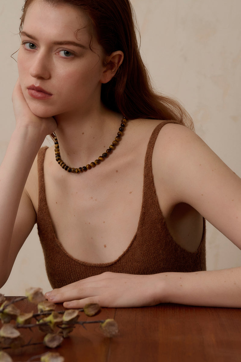 Tiger’s eye energy gem necklace