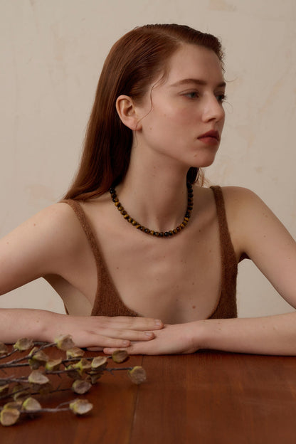 Tiger’s eye energy gem necklace