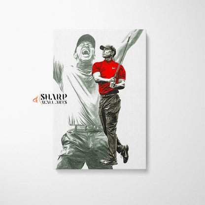 Tiger Woods Golf Wall Art Canvas