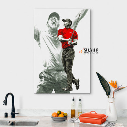 Tiger Woods Golf Wall Art Canvas