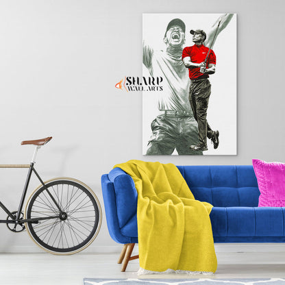 Tiger Woods Golf Wall Art Canvas