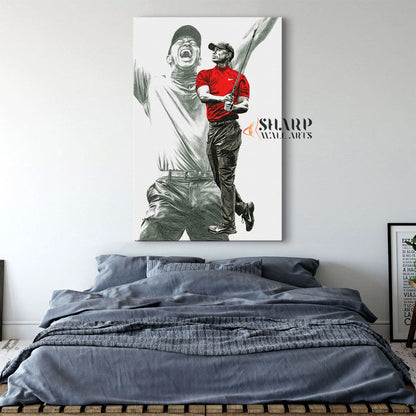 Tiger Woods Golf Wall Art Canvas