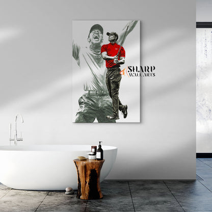 Tiger Woods Golf Wall Art Canvas