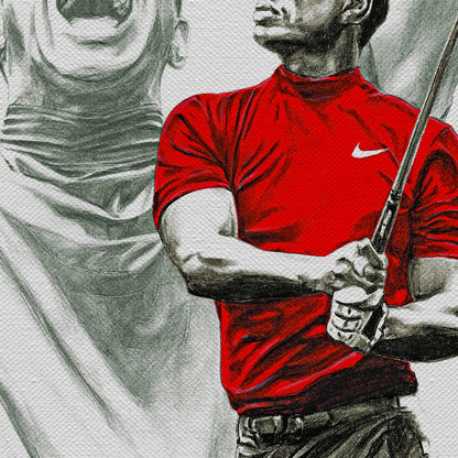 Tiger Woods Golf Wall Art Canvas