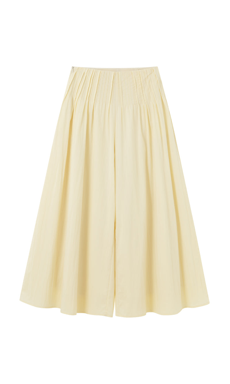 Tuck detail culotte pants