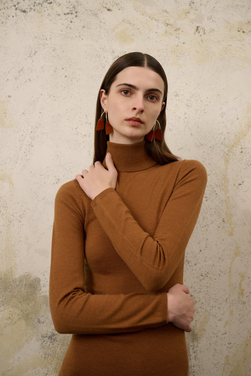 Turtleneck maxi dress