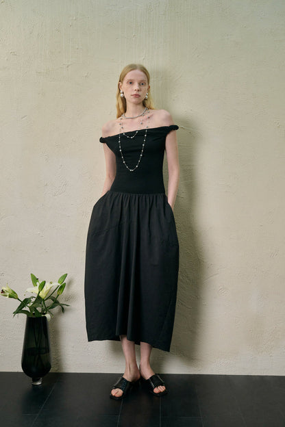 Twist strap cocoon dress