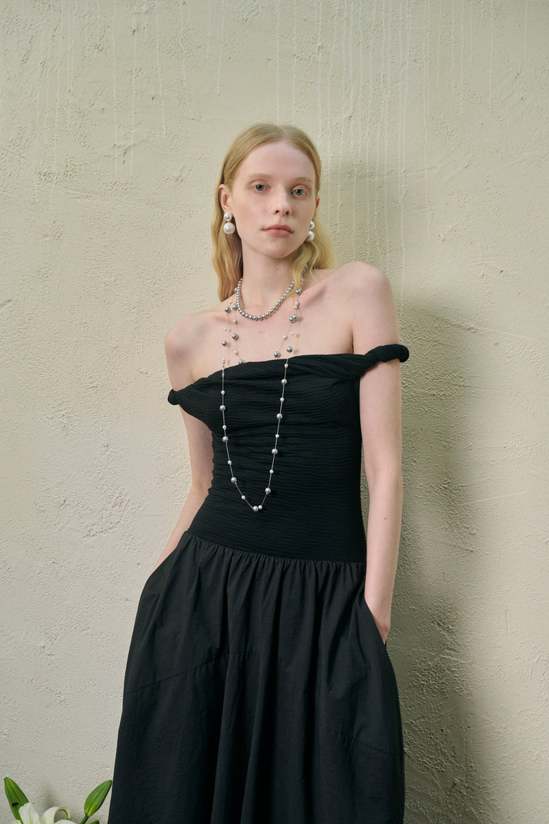 Twist strap cocoon dress