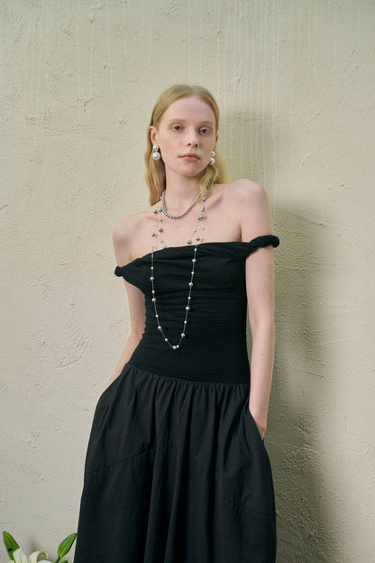 Twist strap cocoon dress