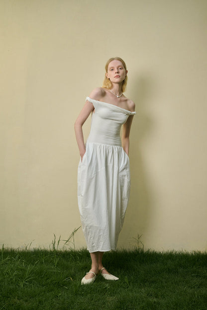 Twist strap cocoon dress