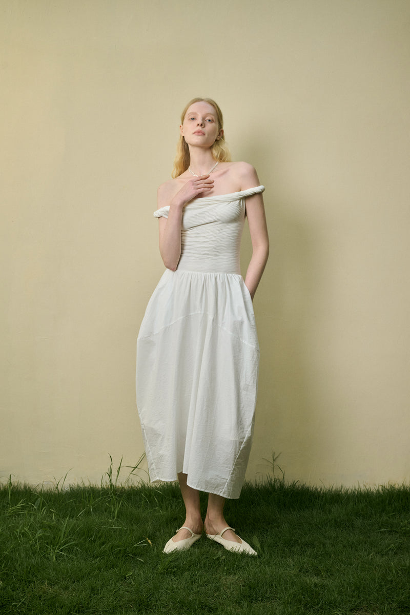 Twist strap cocoon dress