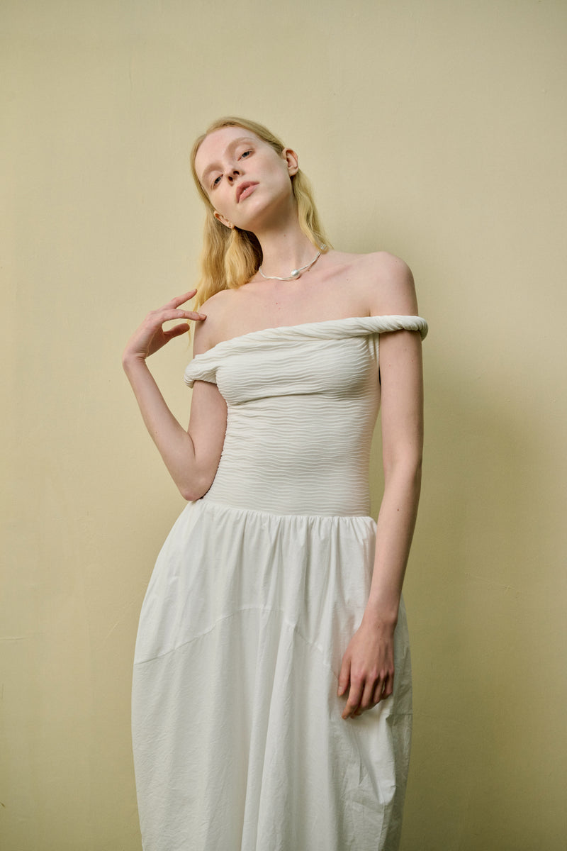 Twist strap cocoon dress