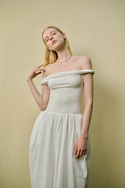 Twist strap cocoon dress