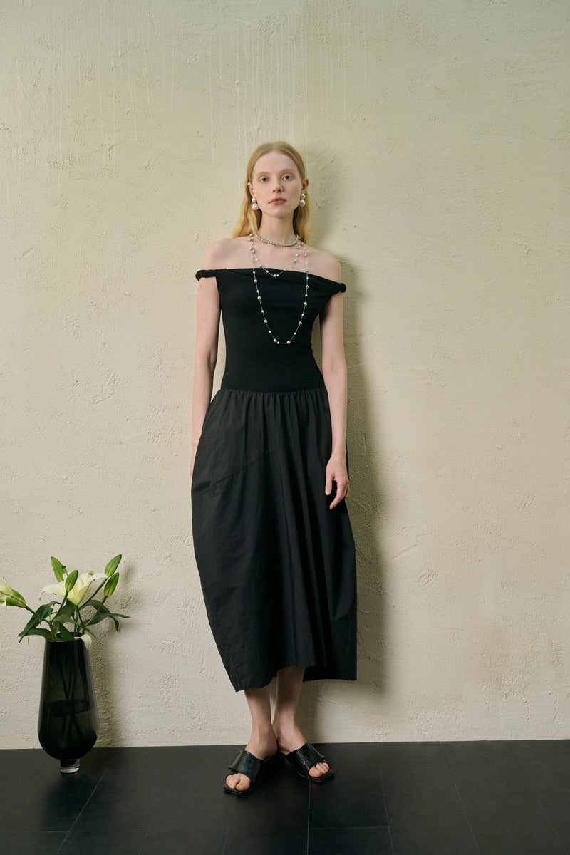 Twist strap cocoon dress