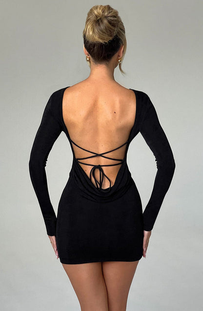 Una Mini Dress - Black Dress Babyboo Fashion Premium Exclusive Design